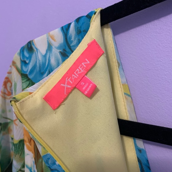 Xtaren floral print romper with maxi overlay Sz S - Picture 5 of 5